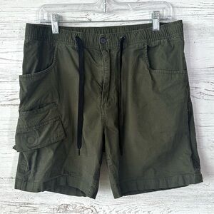 BYLT Men’s Weekender Ripstop Cargo Shorts Dark Olive Green Large